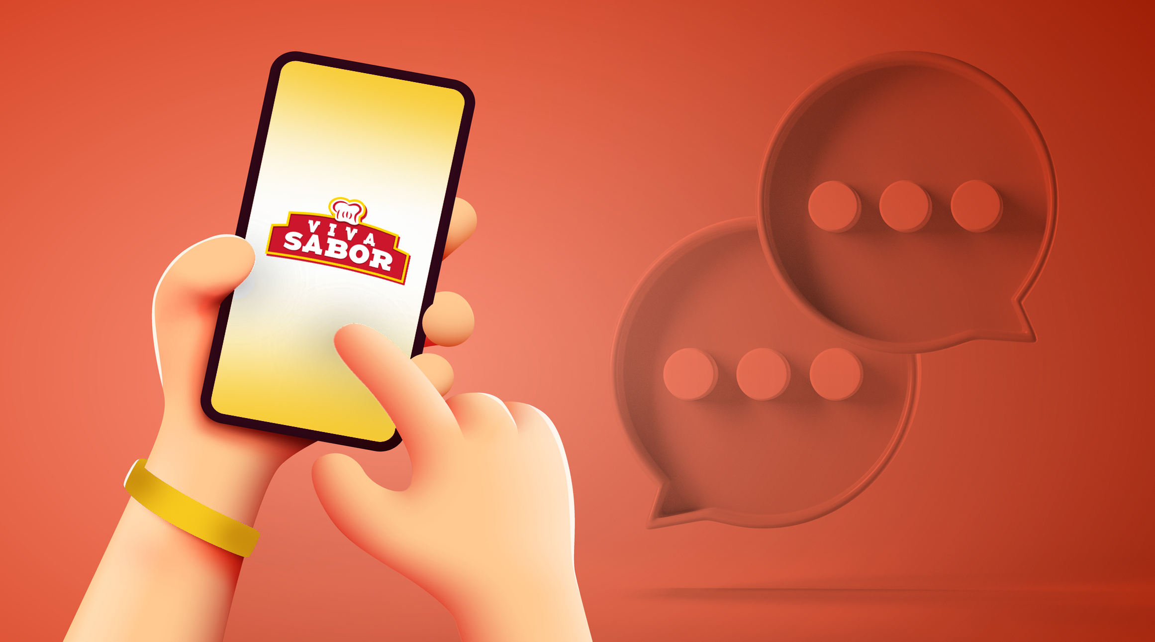 Holding phone in two hands. Phone mockup. Editable smartphone template. Touching screen with finger. Vector illustration